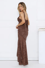 Enchanted Empire Maxi Dress Brown